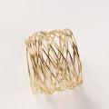 Hot Selling Stocked Modern Luxury Flower Design Metal Aluminium Alloy Napkin Rings Circle Dinner Table Party Wedding Decoration