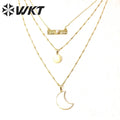 WT-N1327 Wonderful Jewelry Stone with Natural Fresh Shell and While Pearl Pendants Lovely Necklace for Girl As a Gift