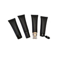 30g Matte Black Squeeze Cleanser Packaging Empty Tube with Flip Cap PE Plastic Stocks Hand Cream for Face Mask Eye Cream