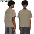 Men's 260GSM 100% Cotton Streetwear Oversized Boxy Raglan Sleeve Heavyweight Cropped T-shirt Manufacture Blank T-shirt
