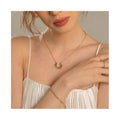 316L Stainless Steel Necklace Plated Ethnic Sun Totem Pendent Necklaces for Charm Women Birthday Party Fashion Jewelry