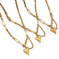 2024 Fashion Jewelry Sets  18 k Gold Jewelry Set Tassel Love Women's Titanium Stainless Steel