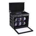 Automatic Watch Box 6 Watches Wooden Mechanical Watch Winder 6 Slots Automatic Winding case Mabuchi Motor
