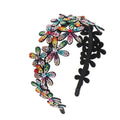 Fashion Simplicity Big Flowers Head Wear Headband for Women Rhinestone Non-slip Border Girl Hairband Fancy Hair Accessory Gift