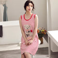 Women Casual Cozy Loose Side Split Fashion Plus Size Oversize Sleeveless Sleeping Dress Gray