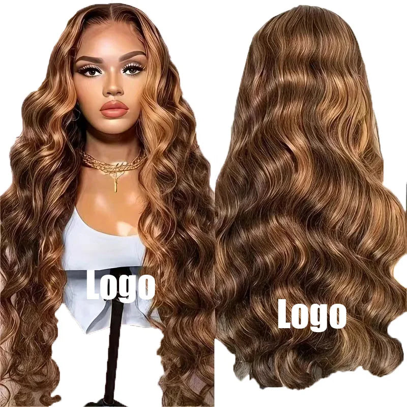 13*4 Piano Gradient Color Water Wave Pattern Big Wavy Hair Women Wigs Brazilian and Vietnamese Styles Factory Wholesale Price