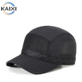 Brand Quality Factory Price Lightweight Summer Custom Breathable Mesh Side Plain 5 Panel Running Raining Cap Nylon Camper Hat
