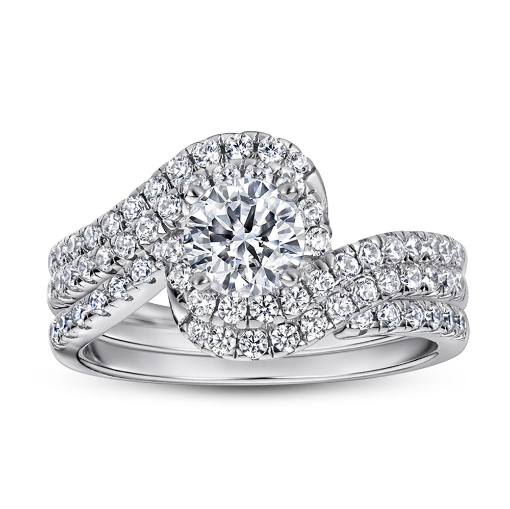 Jewelry Manufacturer Fashion Engagement Infinity Silver Ring 925 Sterling Silver Engagement Wedding Rings for Women