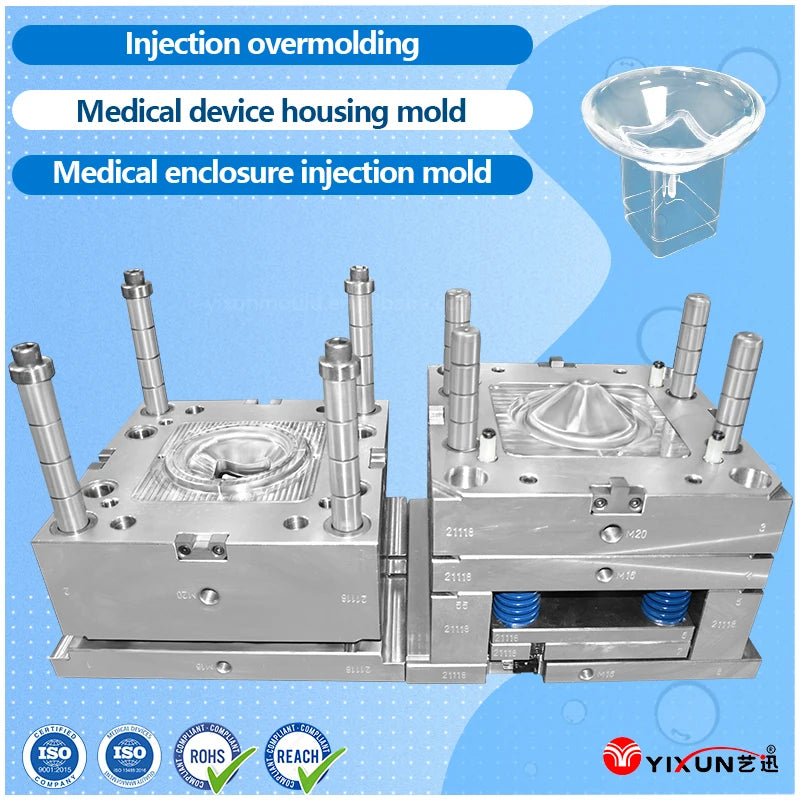 Customized Medical Product Parts Molds OEM Plastic Parts Manufacturing Over Mold Overmoulding Injection Mold Manufacturer