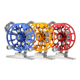 WEIHE FD50 Fly Fishing Reel Aluminum Alloy Ice Fishing Wheel Right-Handed Fishing Reel Labor-Saving High Speed 1:1Fishing Reel