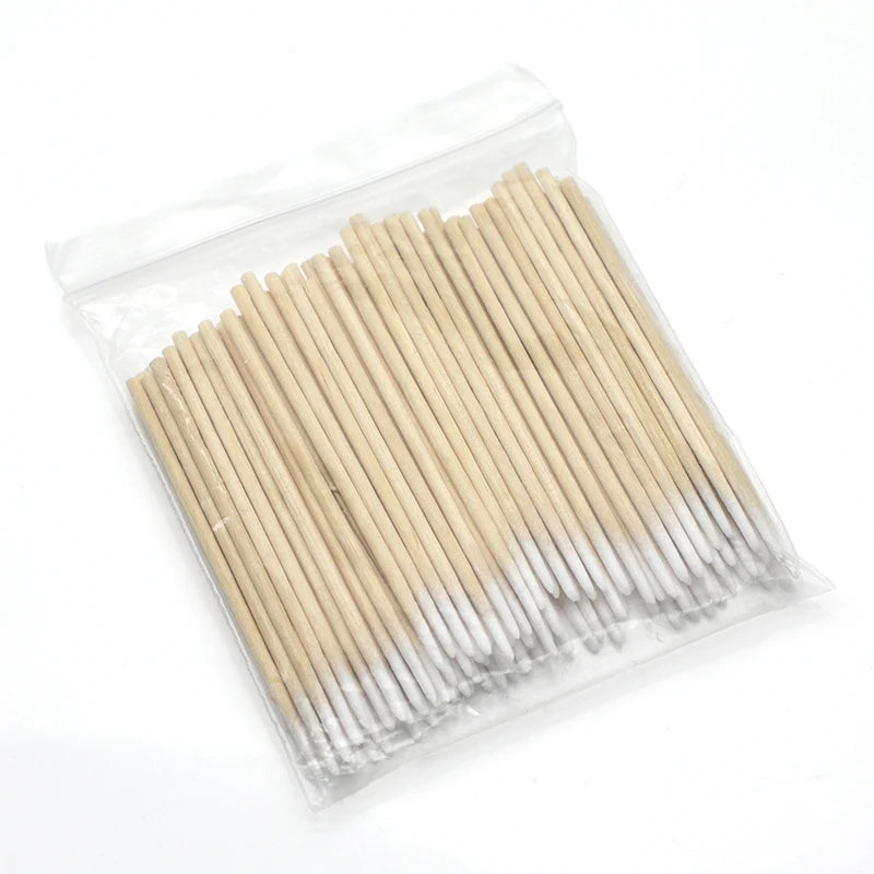 Custom Logo Side Oem Tattoo Long Stick Bud Manufacturer Double Head Cotton Swab