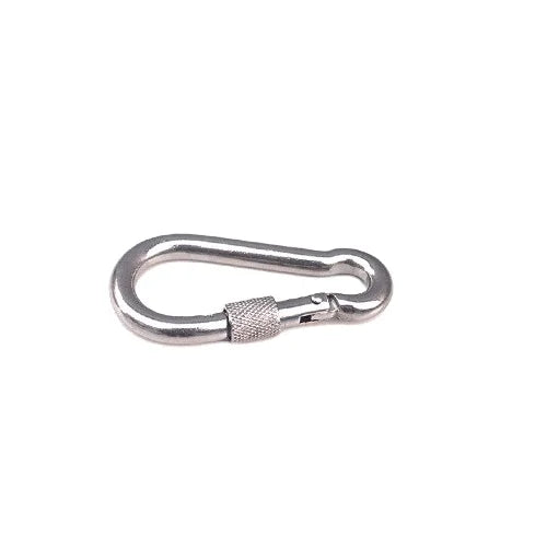 SS304 SS316 Stainless Steel Karabiner Rigging Safety Carabiner With Nut Quick Link Hook