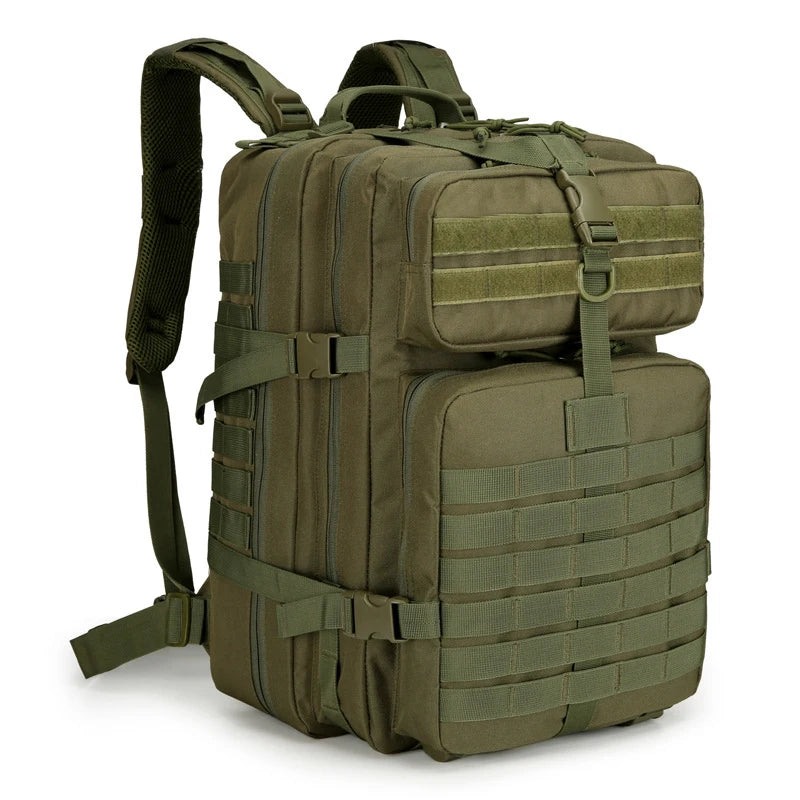 45L Outdoor Tactical Camouflage Backpack Large Capacity 3P Waterproof Durable for Hiking Camping Hunting Zipper Anti-Theft