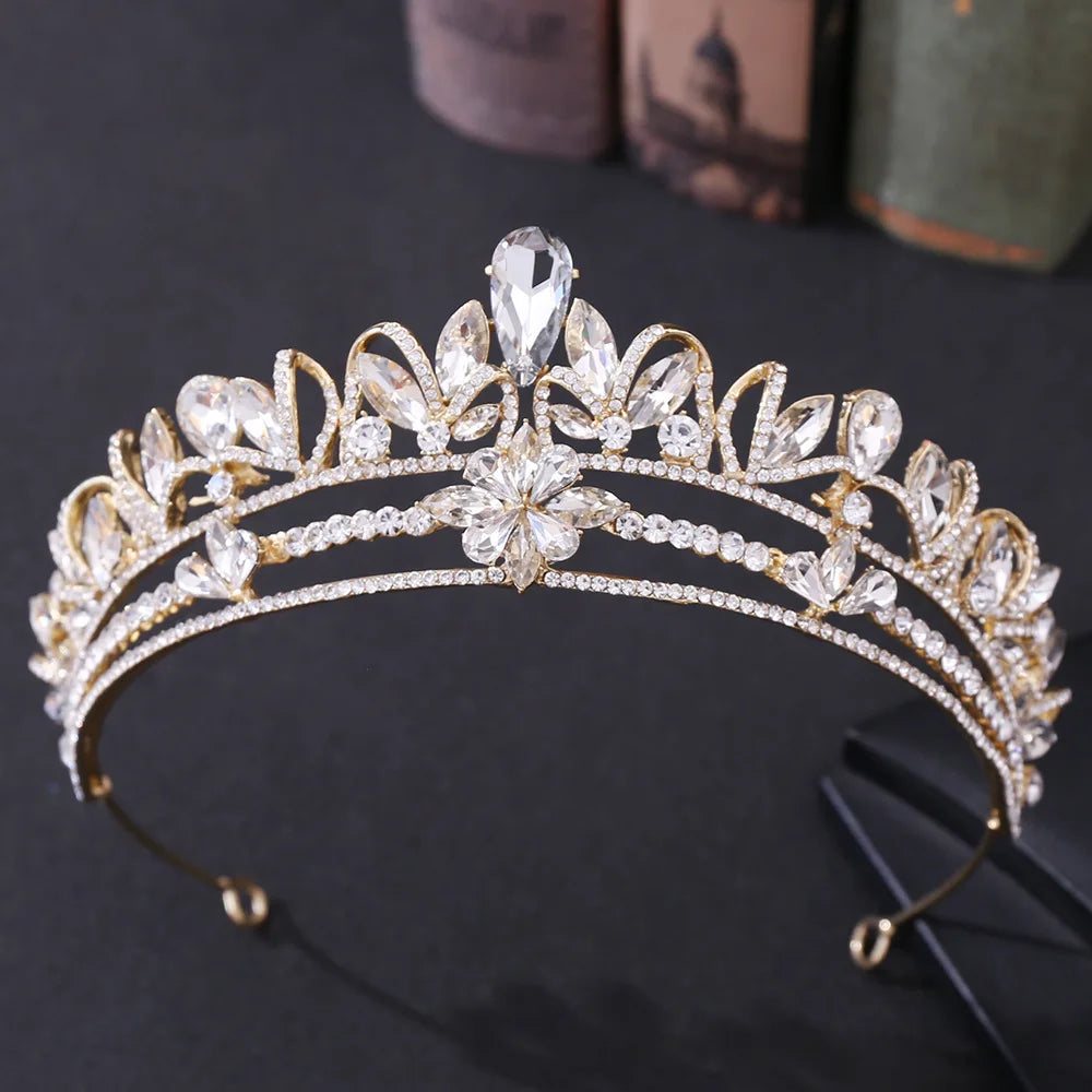 ZG1302 High Quality Fashion Crystal Crown Tiaras Five Colors Classic Rhinestones Princess Crown Hair Jewelry