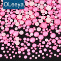 OLeeya Hotfix Rhinestones Mixed Size Glass Rhinestone Strass Crystals Stone Neon Colors Nails Rhinestones for Decoration