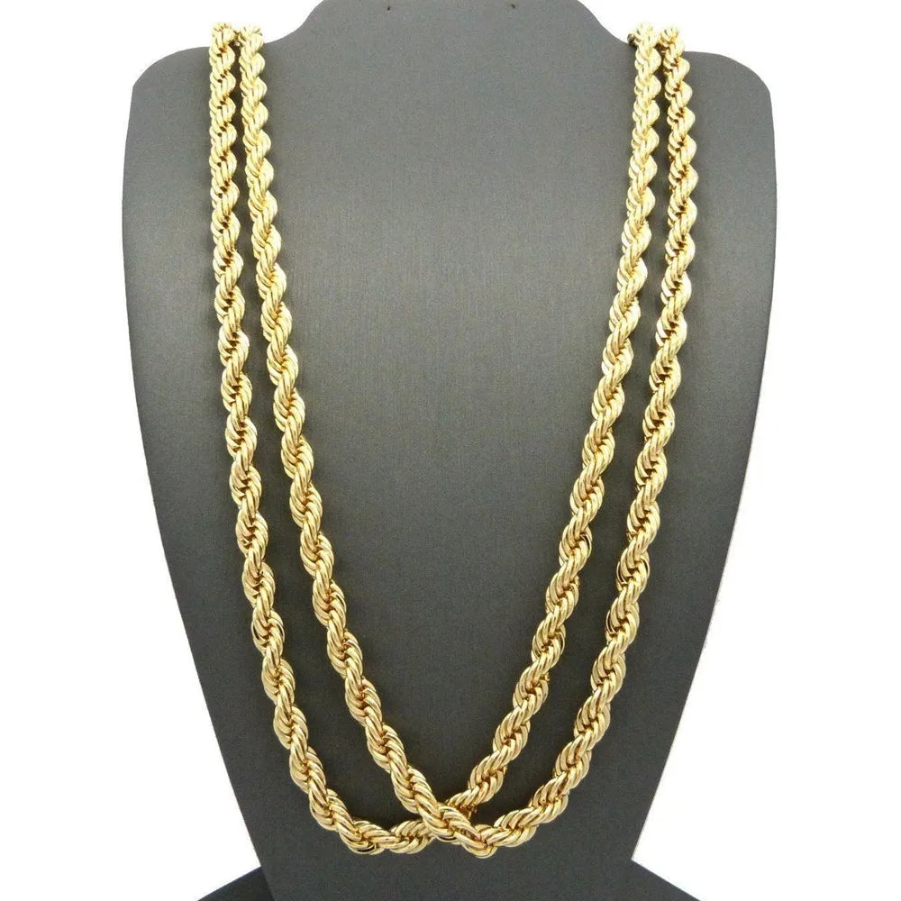 18K Yellow Gold Filled Link Chain Necklace for Women Men Trendy Copper Jewelry with Classic Style Fashionable Gift Accessory