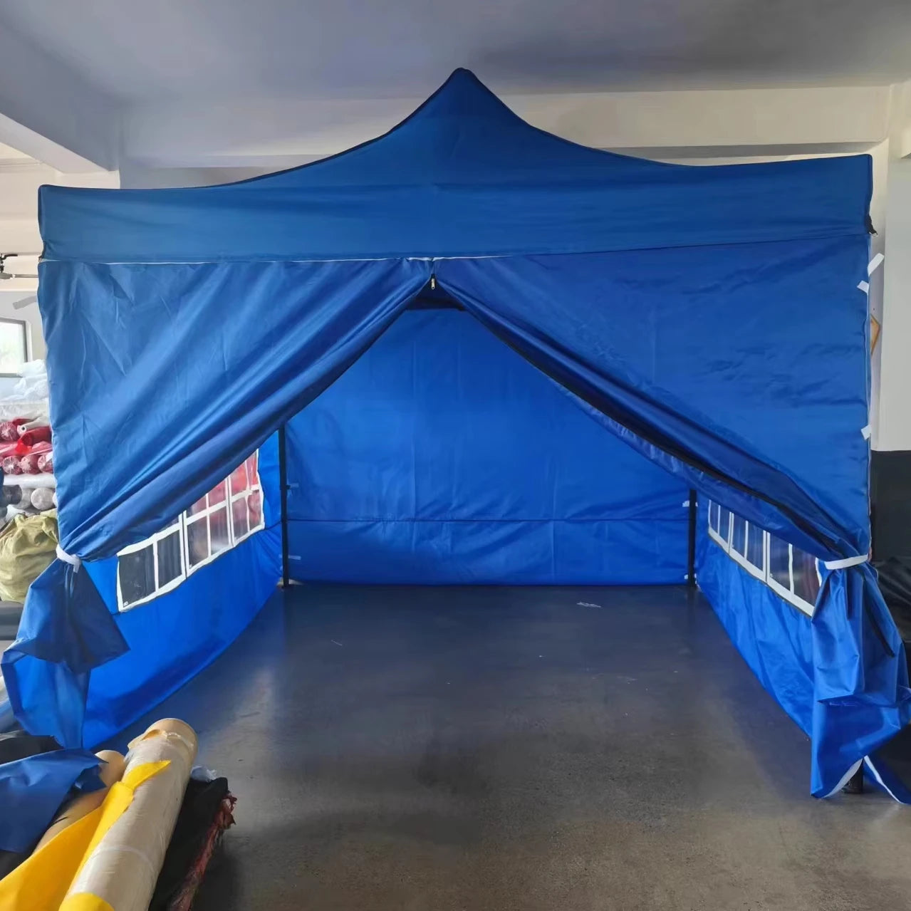 Factory Promotional 10x10 UV Protected Waterproof Gazebo Tent Pop-Up Canopy Oxford Cover Iron for Outdoor Trade Shows Sidewall