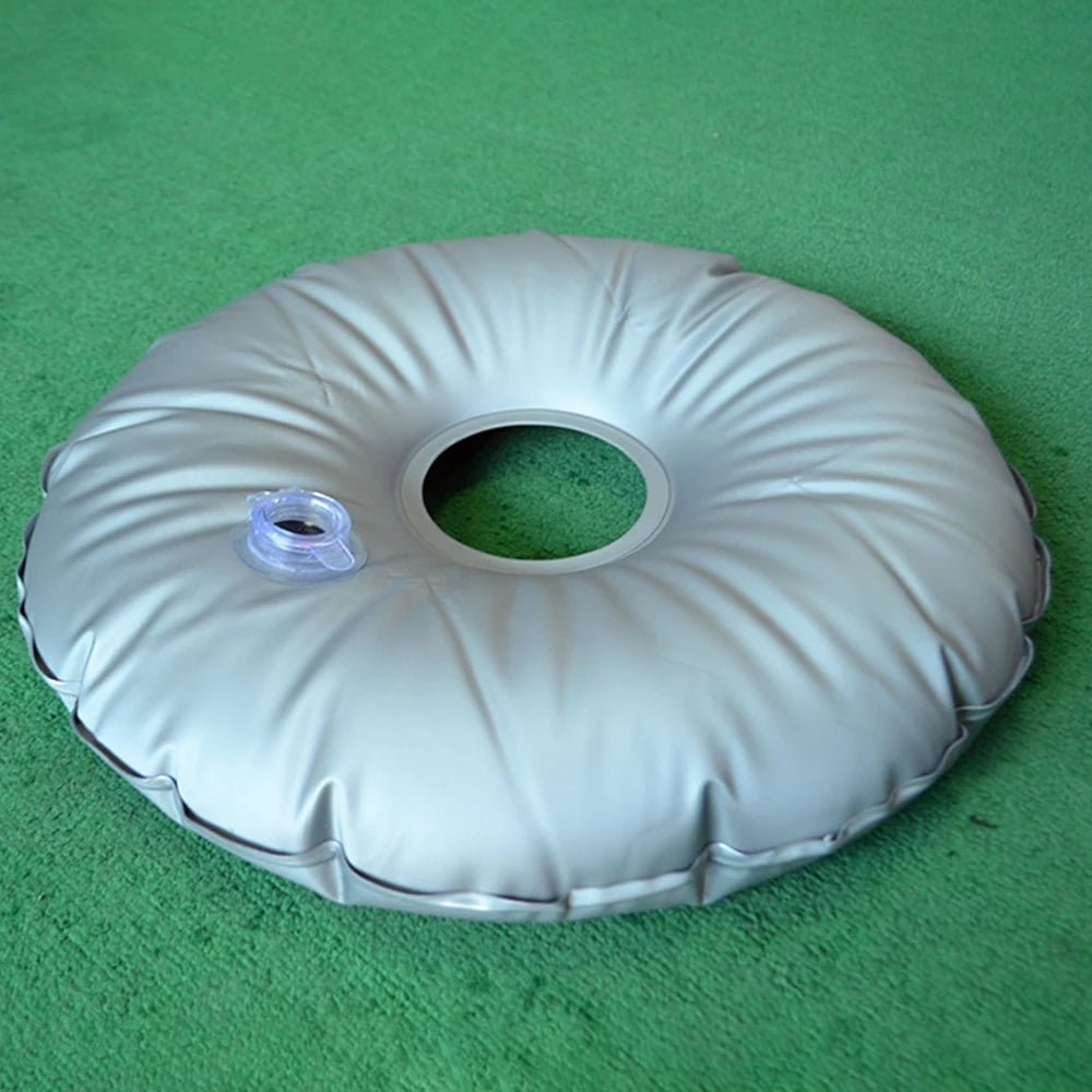 FEAMONT Outdoor 10L Silver Water Filled Round PVC Robust Durable Weight Bag for Flag Base