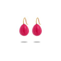 Colorful 18K Gold-Plated Chandelier Earrings Simple Design with Water Drop Shape Versatile Light Luxury High-End Feel for Summer