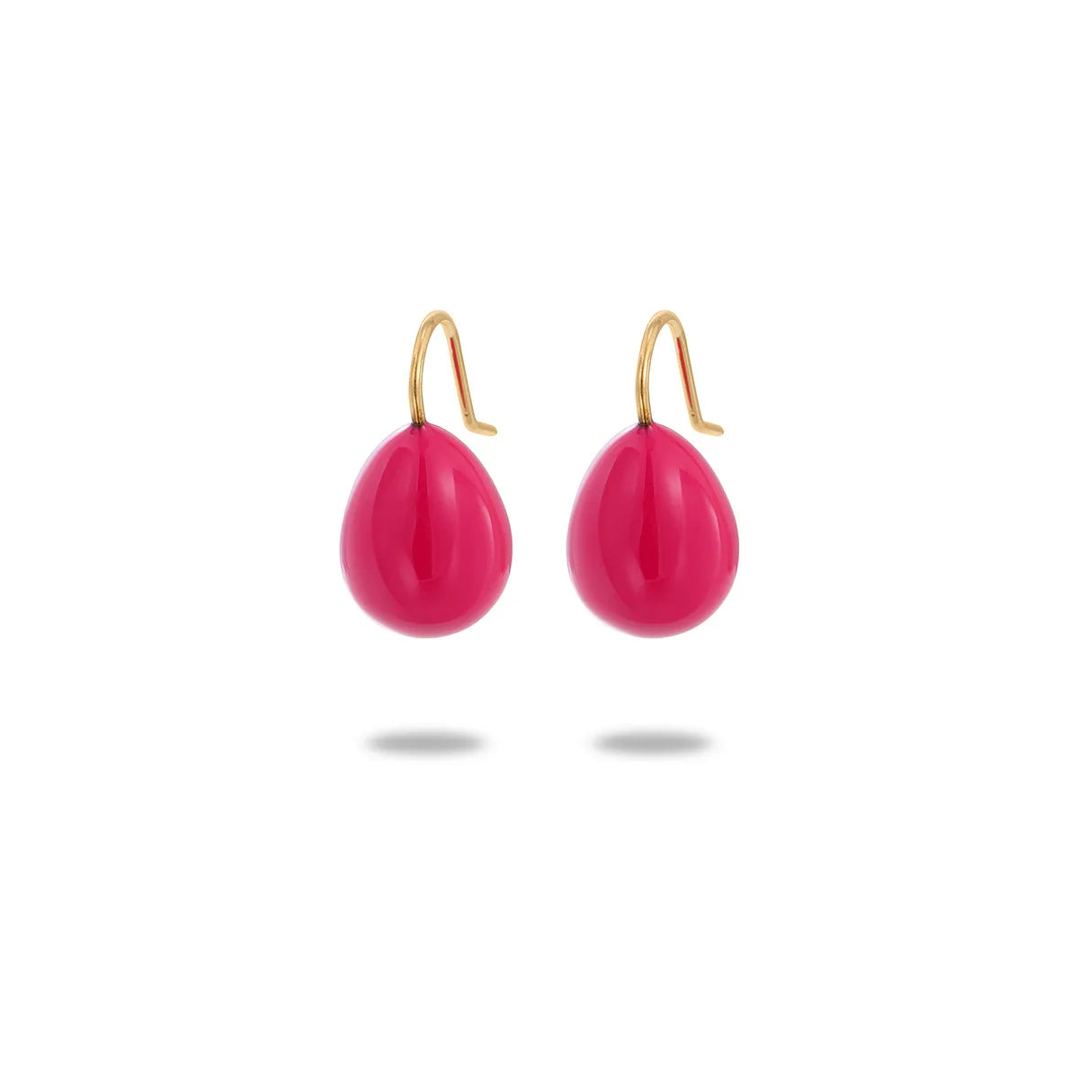 Colorful 18K Gold-Plated Chandelier Earrings Simple Design with Water Drop Shape Versatile Light Luxury High-End Feel for Summer