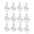 Brand Charms Bracelet Necklace Daisy Flower Auntie Mother Grandma Bead Pink 925 Sterling Silver Fit Original Trendy Opp Bag S925