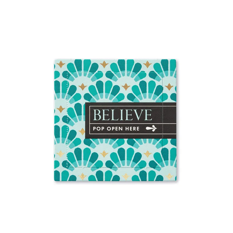 Believe LIFE IS BEAUTIFUL SHINE YOU'RE AWESOME ThoughtFulls 30 Pop-Open Inspirational Cards Cardboard Box for Office School Use