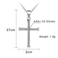 Fine Jewelry Sterling Silver Cross 925 Zodiac Cross Necklace Pendant Silver Jewelry 925 for Men Women