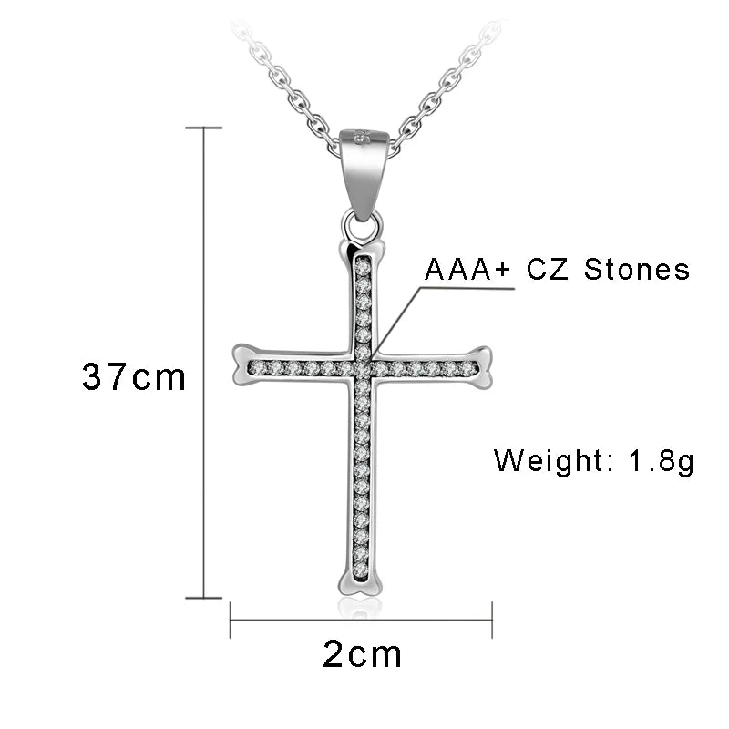 Fine Jewelry Sterling Silver Cross 925 Zodiac Cross Necklace Pendant Silver Jewelry 925 for Men Women
