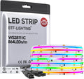 UL List BTF-LIGHTING DC12V 24V FCOB RGB WS2811 IC 864 LED IP30 IP66 Flexible Digital COB Addressable RGBIC LED Pixel Strip Light