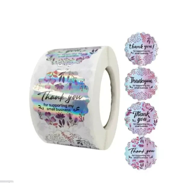 Custom Maker Laser Paper Logo Hologram Sheets Roll Printing Clear Holographic Stickers Label