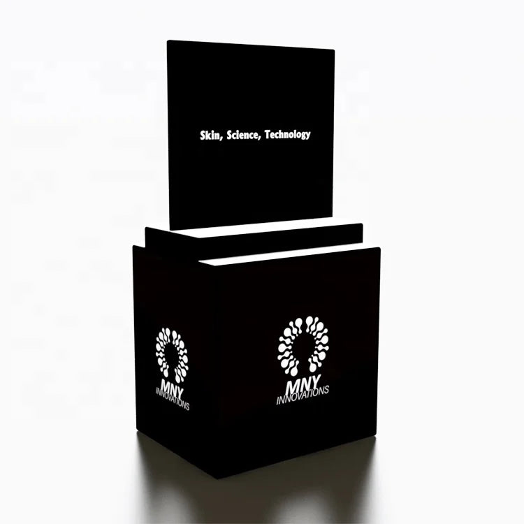 New Design 4ft Portable Trade Show Advertising Aluminum Lockable Fabric Acrylic Stands Modular Front Table Display Counter