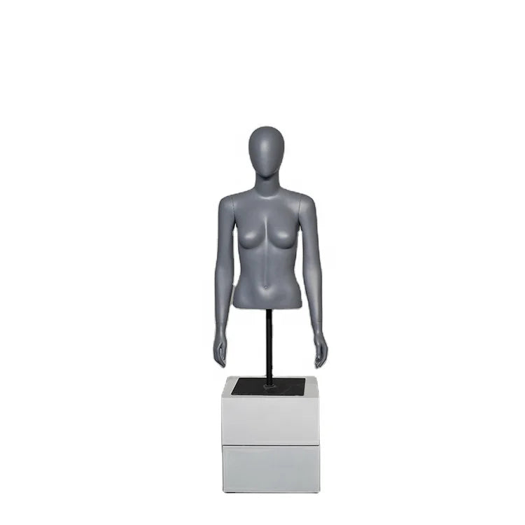 Fashion Store Window Display FRP Material Half Body Standing Female European Original Mannequin