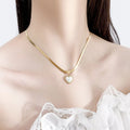 Hot Selling Fashion Chic Snake Chain Stainless Steel Heart Pendant Chocker Necklace for Women