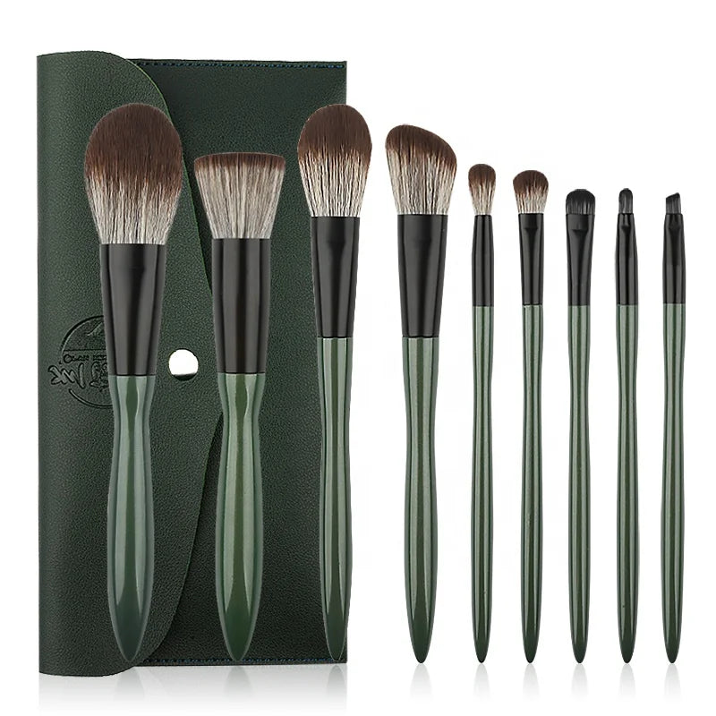 Pro Custom Vegan High Quality Neon Luxury Bling Wholesale Gold Mini Professional Black Private Label Synthetic Makeup Brush Set