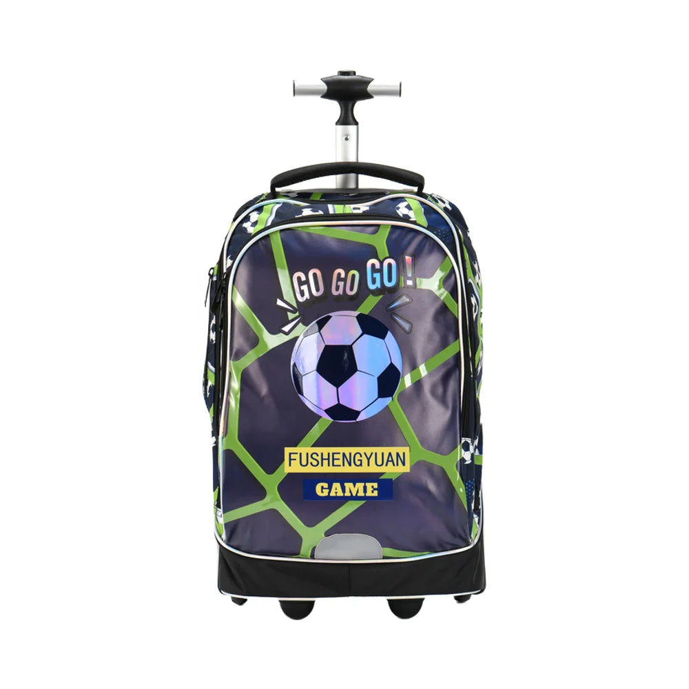 Trendy Casual Sports Style Trolley Bags Backpack School Bag with 2 Big Wheels Business for Travel Suitcase Outdoor
