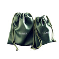Customized 20X25cm Army Green Satin Drawstring Bag with Custom Logo for Cosmetic Jewelry Dustproof Storage Gift Packaging Pouch