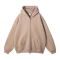 Yali Solid Winter Polyester/Cotton Full Zip up Hoodie 500 GSM Custom 3D Puff Full Face