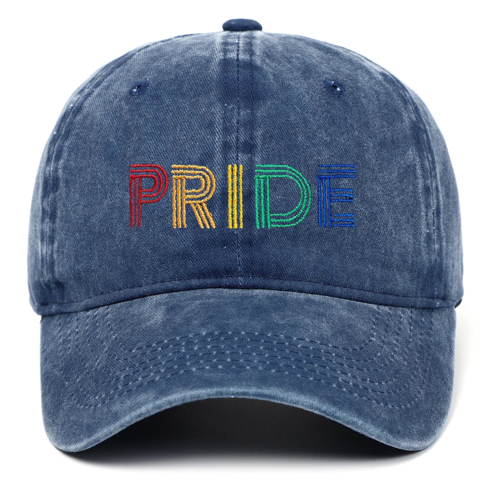 Wholesale 6-Panel Custom Logo 3D Embroidery Unisex Baseball Cap Vintage Cotton Washed Denim Sports Dad Hat Street Letter Common