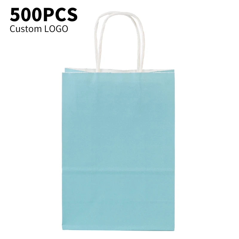 Wholesale Luxury Gift Craft Paper Printed Kraft Handle Eco-Friendly Classic Custom Logo Recyclable Retail Clothes/Shoes Brand