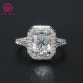 Luxury Mosanite Jewelry Women Wedding Ring 14K Solid Gold Jewelry 3 Carats Radiant Cut Moissanite Diamond Ring for Engagement