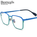Borregls Colorful Titanium Glasses Frame Women 2025 New Designer Square Eyeglasses Spectacle High Quality Optical Eyewear 185781