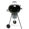 Portable Outdoor Charcoal BBQ Grill Oversized Enameled Steel Round Grill Multiple-Fireplace Foldable With Trolley for Camping