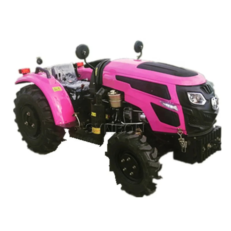 Compact 4*4 Mini Orchard Tractor 50HP Core Engine New 50HP Agricultural Machinery Mini Wheel Used Farm Equipment 1 Year Warranty