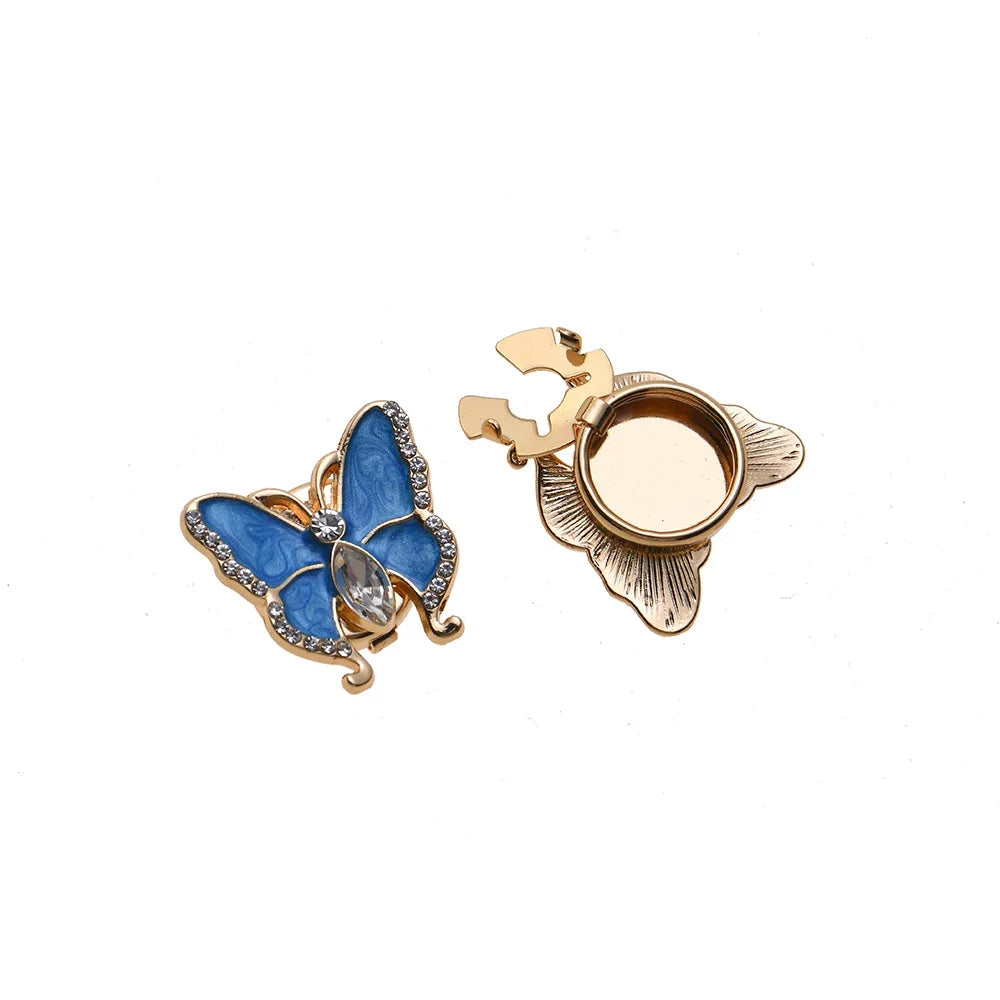 JFRB093 Butterfly Shirt Metal Button Cover Cufflinks Push Start Button Covers For Women Shirts