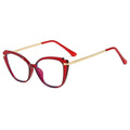2025 Ready to Ship Transparent Red Computer Glasses TR90 Anti Blue Light Protect Glasses for Men and Women