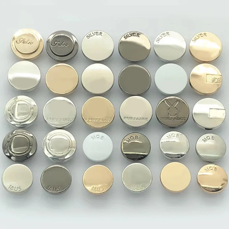 Light Gold Snap Button 15mm Letter Rabbit European Standard Environmental protection Fashion Metal Snap Button