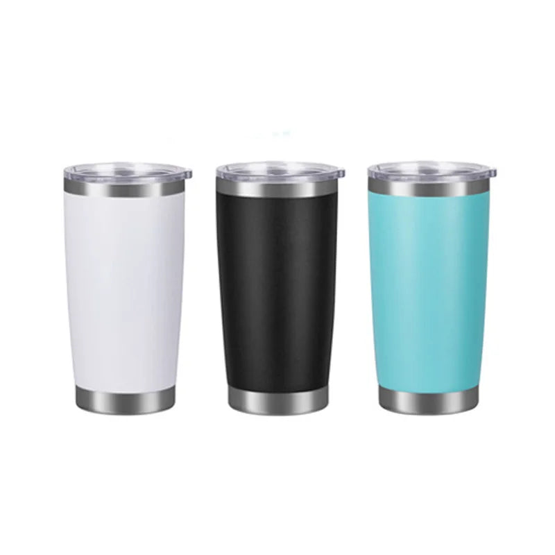 20oz Powder Coated Thermal Insulated Cup Tumbler With Sliding Lid