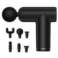 Portable Mini Massage Gun with 6 Speeds and 4 Massage Heads ABS Material Body Percussion Handheld Massager Factory Cheap
