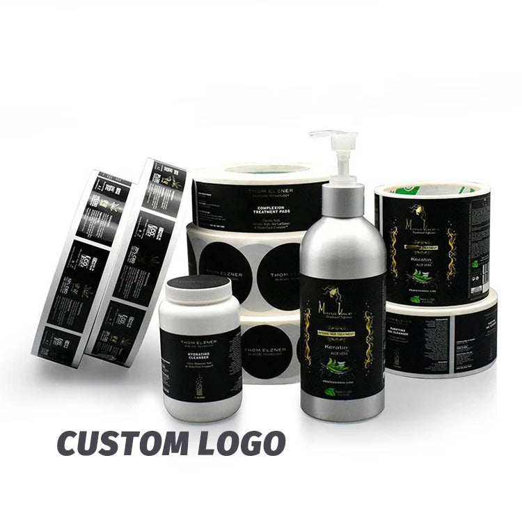 Custom Printing Makeup Product Adhesive Paper Logo Sticker Label  for Cosmetic Bottle