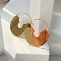 SC Metal Circle Geometric Round Hoop Earrings Stainless Steel Statement Gold Plated Earrings Gold Plated Hoop Earrings for Women